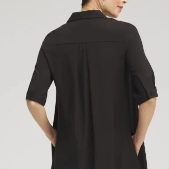 NWT - Chico's Zenergy Neema Bungee Dress - Size XL, Navy Print - Picture 6 of 7